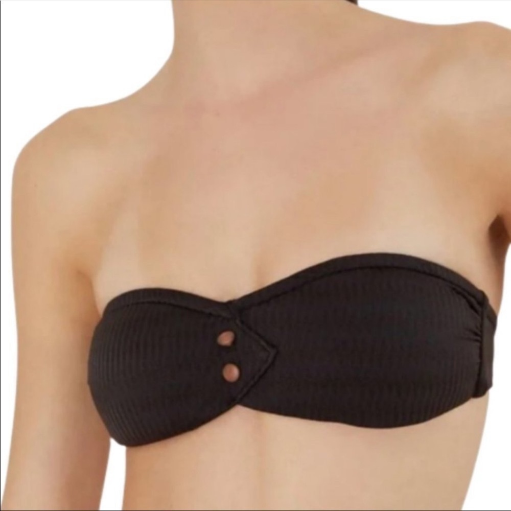 NWT Onia black strapless bikini top▪️size M